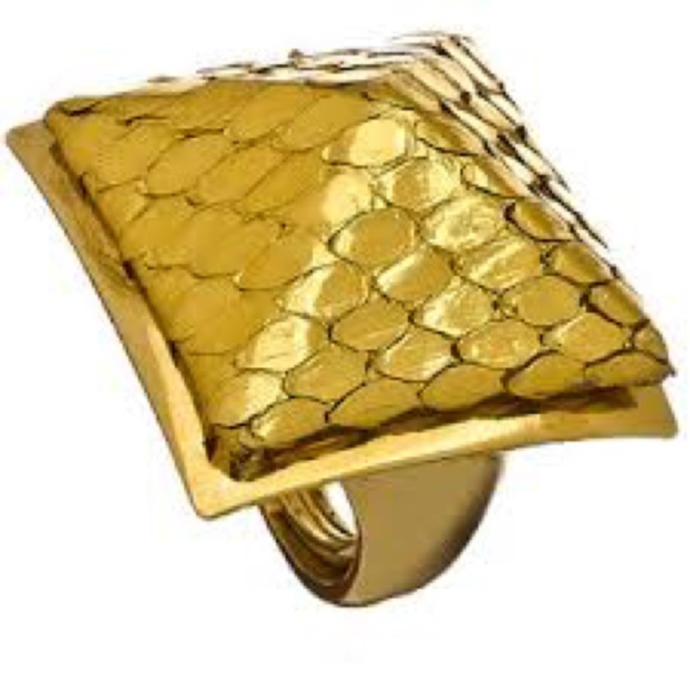 Ted Rossi Gold Python Pyramid Ring - image 2